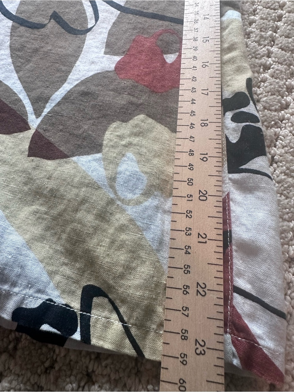 Tahari White Wide-Leg Linen-Blend Pants with Abstract Floral Print size L - Picture 7 of 7